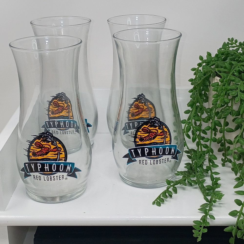 Red Lobster Set Of 4 Drinking Glasses